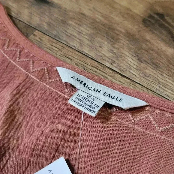 NWT American Eagle Embroidered Kimono - Cover Up Wrap Dress Size XS/S - Picture 3 of 7